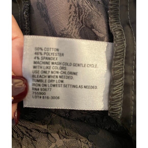 Worthington Womens Patterened Brown Plus Size 18 Cropped Pants - Picture 6 of 9